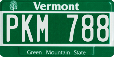 VT license plate PKM788