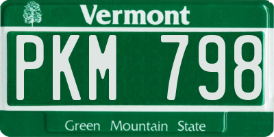 VT license plate PKM798