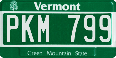 VT license plate PKM799
