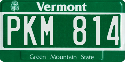 VT license plate PKM814