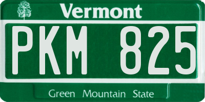 VT license plate PKM825