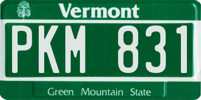 VT license plate PKM831