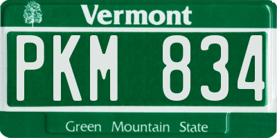 VT license plate PKM834