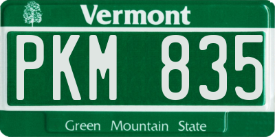 VT license plate PKM835