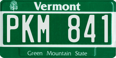 VT license plate PKM841