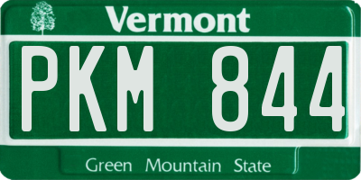 VT license plate PKM844
