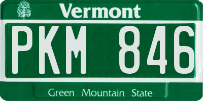 VT license plate PKM846