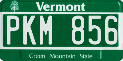 VT license plate PKM856
