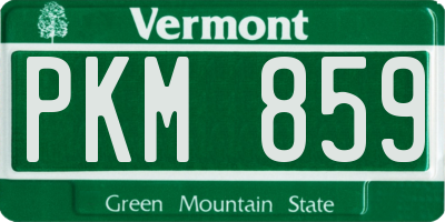 VT license plate PKM859