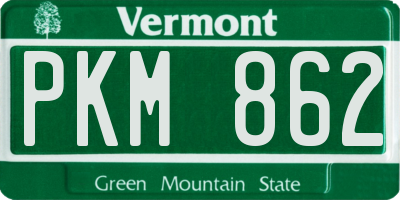 VT license plate PKM862