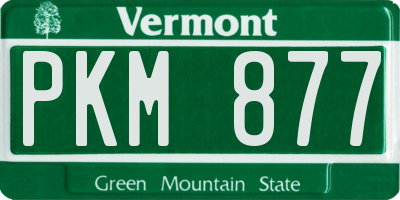 VT license plate PKM877
