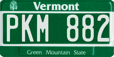 VT license plate PKM882