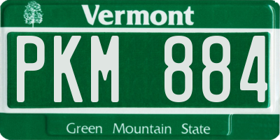 VT license plate PKM884
