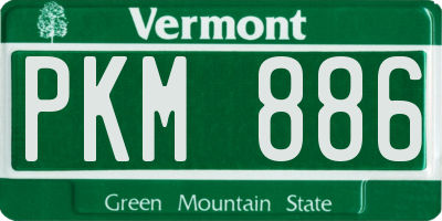 VT license plate PKM886
