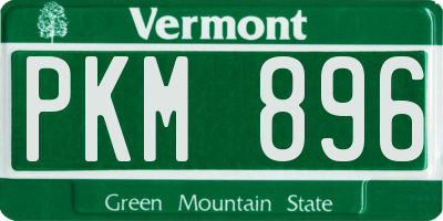 VT license plate PKM896