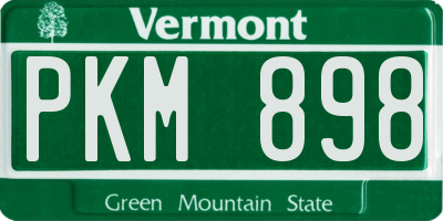 VT license plate PKM898