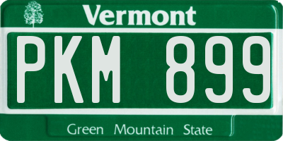 VT license plate PKM899