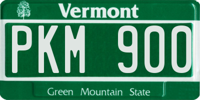 VT license plate PKM900