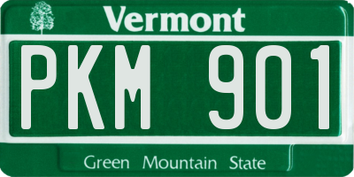 VT license plate PKM901