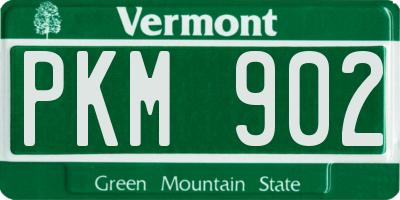 VT license plate PKM902