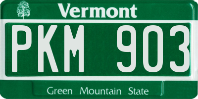 VT license plate PKM903