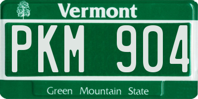 VT license plate PKM904