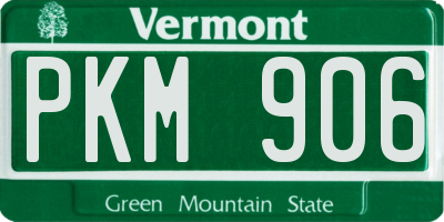 VT license plate PKM906