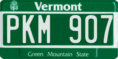 VT license plate PKM907