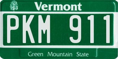 VT license plate PKM911