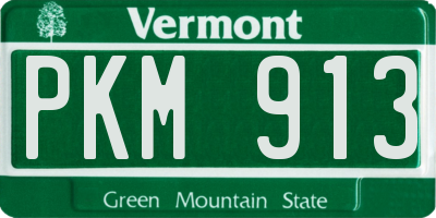 VT license plate PKM913