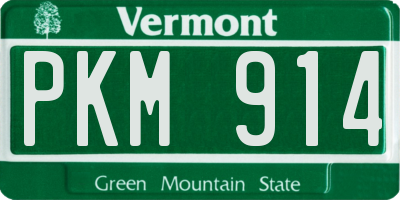 VT license plate PKM914