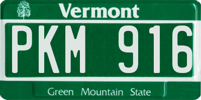 VT license plate PKM916