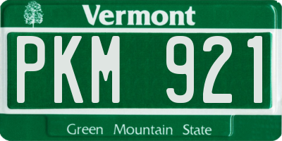 VT license plate PKM921