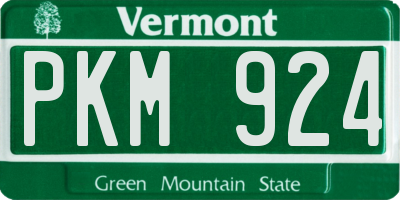 VT license plate PKM924