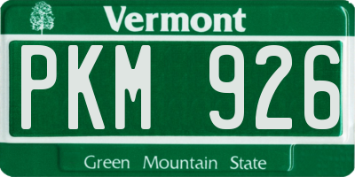 VT license plate PKM926