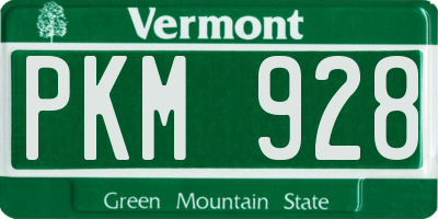 VT license plate PKM928