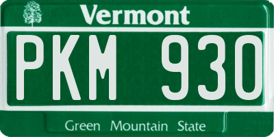 VT license plate PKM930