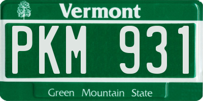 VT license plate PKM931