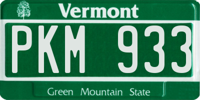 VT license plate PKM933