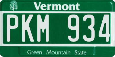 VT license plate PKM934