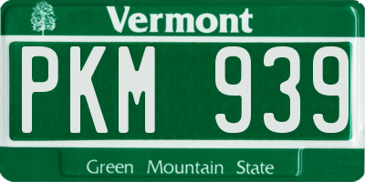 VT license plate PKM939