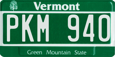 VT license plate PKM940
