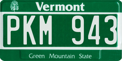 VT license plate PKM943