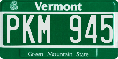 VT license plate PKM945