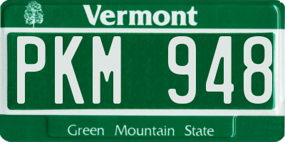VT license plate PKM948