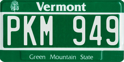 VT license plate PKM949