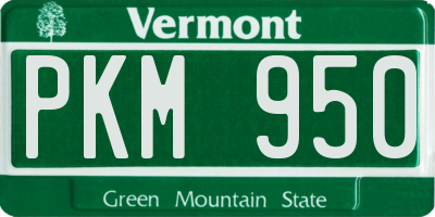 VT license plate PKM950