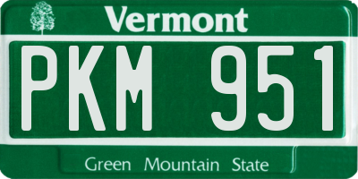 VT license plate PKM951