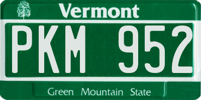 VT license plate PKM952