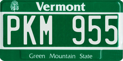 VT license plate PKM955